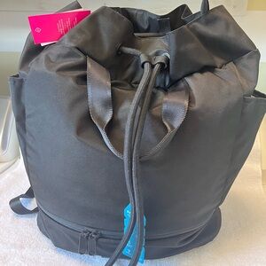 Vera Bradley Black Drawstring Travel Bag